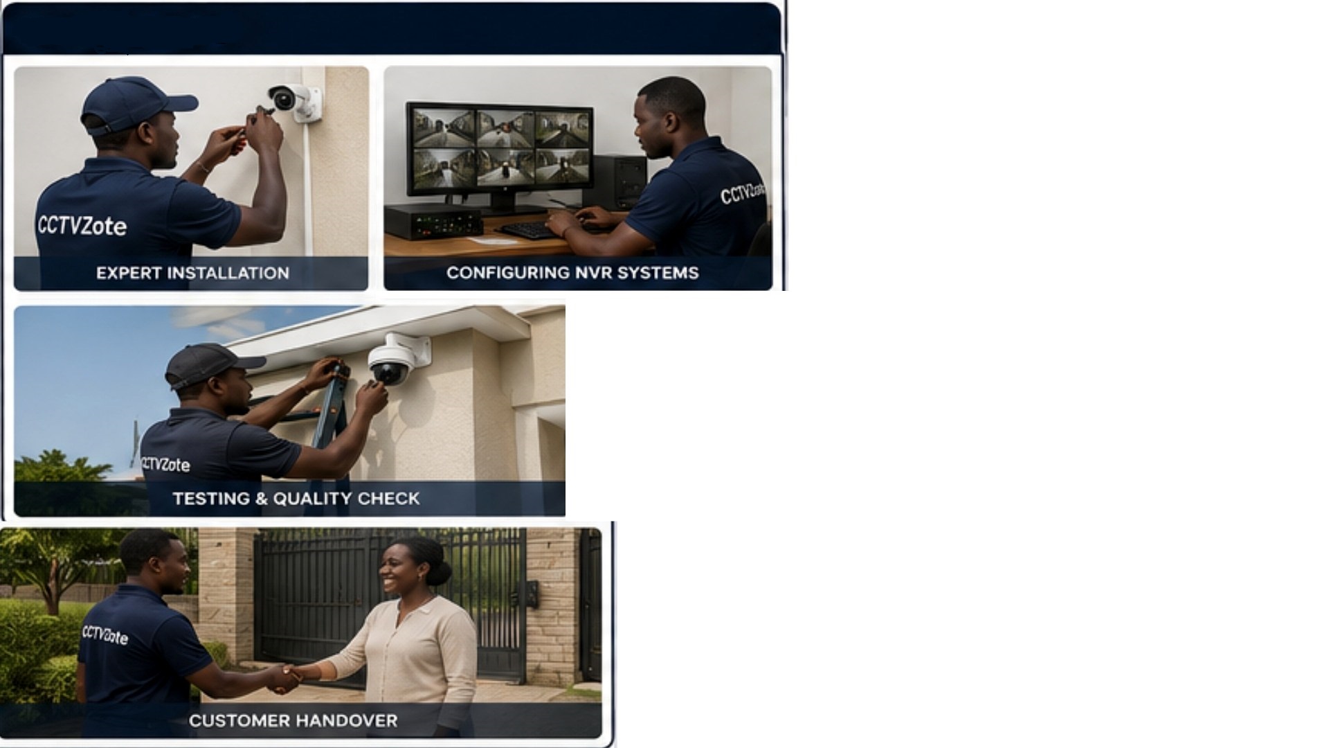 CCTVZOTE installation team and customer support