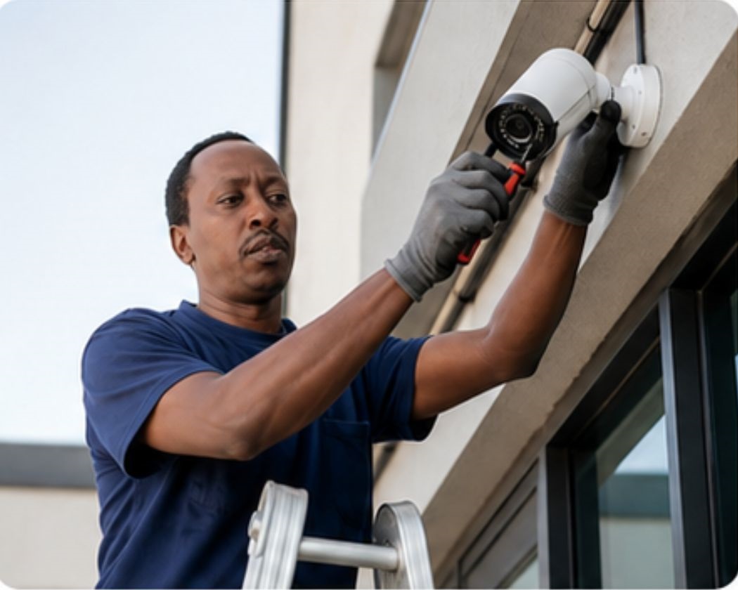 CCTV installation by a professional technician